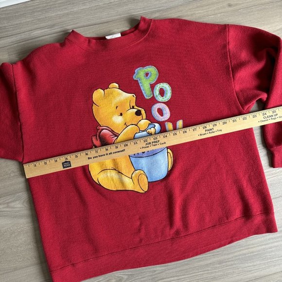 Vintage Winnie The Pooh Disney Store Sweater‎ Crew Neck Pullover Sweatshirt M/L - Picture 5 of 8